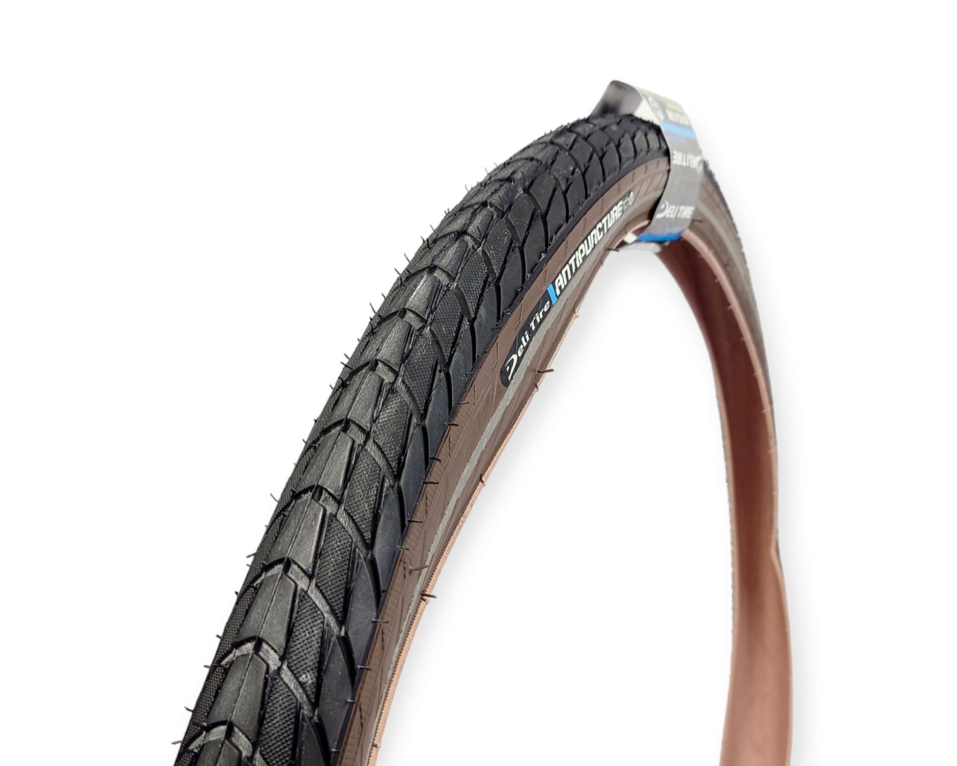 Deli Tire Voorvorkdeli 28x2.00 50-622 zw/bruin breaker afbeelding