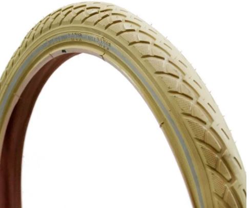Deli Tire Voorvorkdeli 20x1.75 47-406 creme reflectie afbeelding
