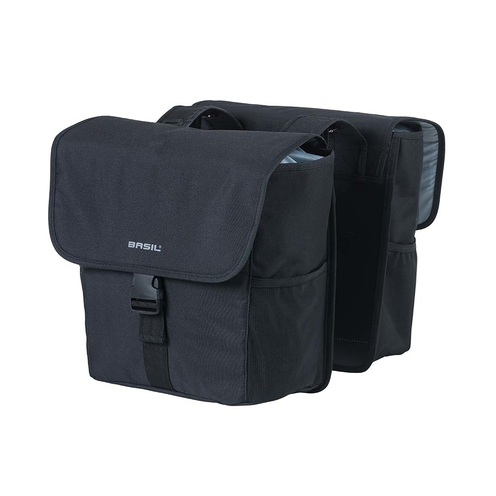 Basil go dubbele fietstas - 32l - zwart