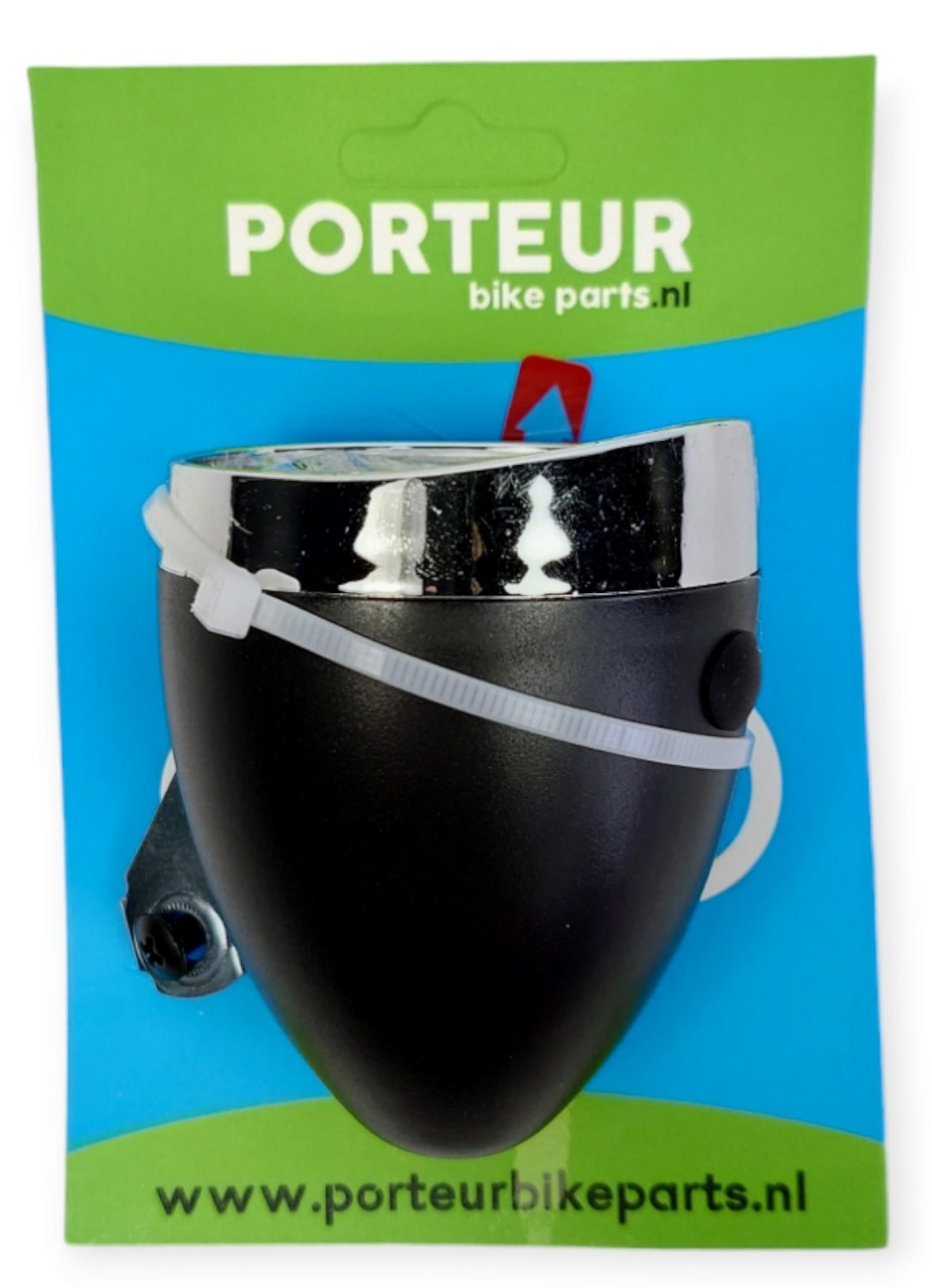 Porteur Koplamp retro zwart batterij afbeelding