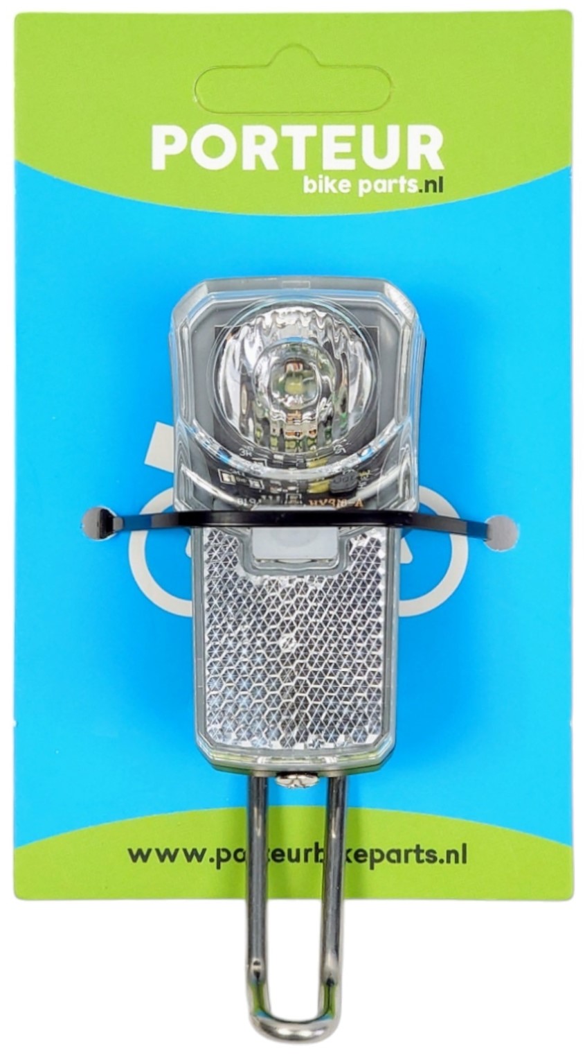 Porteur Koplamp met rvs beugel afbeelding