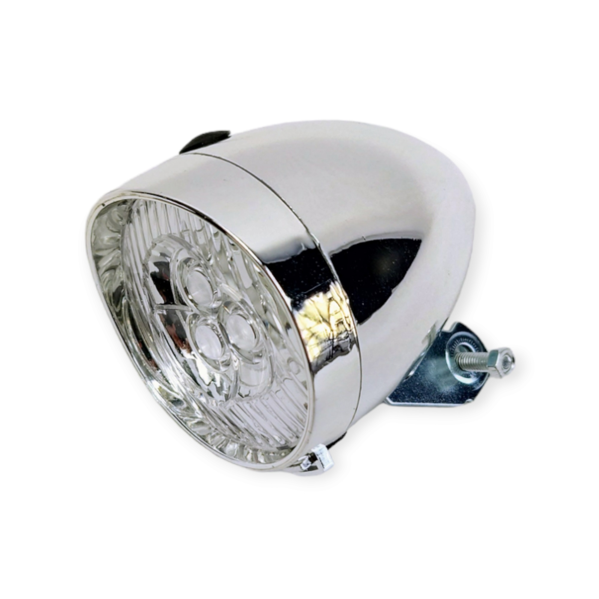 Xtrabike Koplamp chroom 3led batterij afbeelding