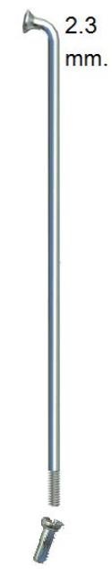 Sapim Spaken 13-232 rvs met nippel afbeelding